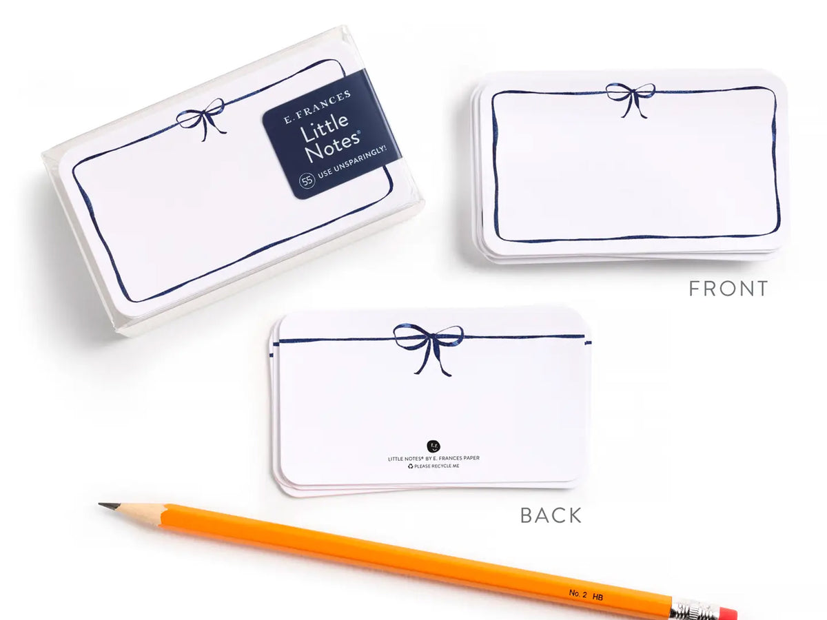 E. Frances Little Notes® - Navy Bow