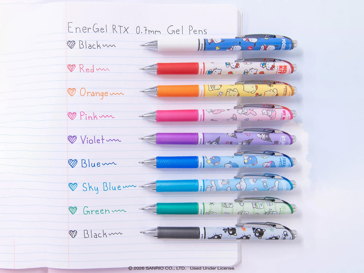 EnerGel RTX Liquid Gel Pen Hello Kitty & Friends 5 Pack