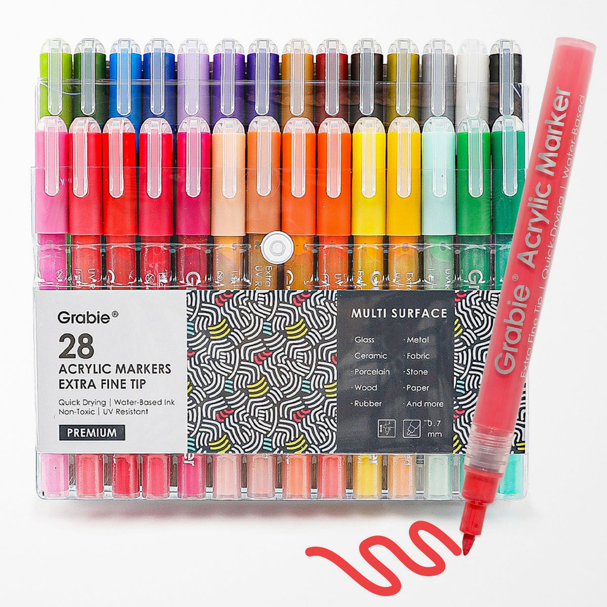 Extra Fine Tip Acrylic Paint Marker Set of 28 – Jenni Bick Custom