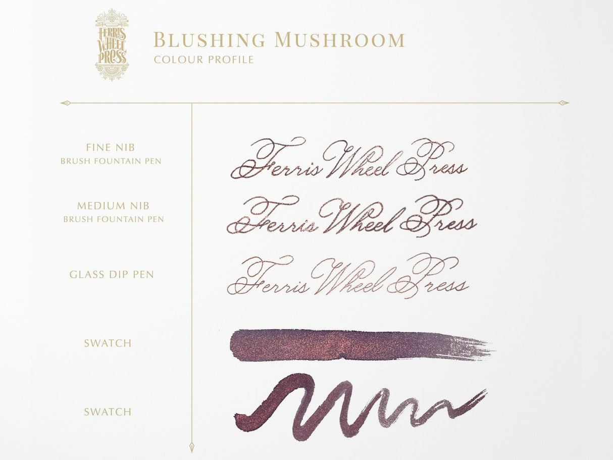 Ferritales Blushing Mushroom Fountain Pen Ink