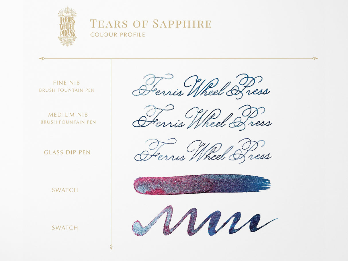 Ferritales Tears of Sapphire Fountain Pen Ink
