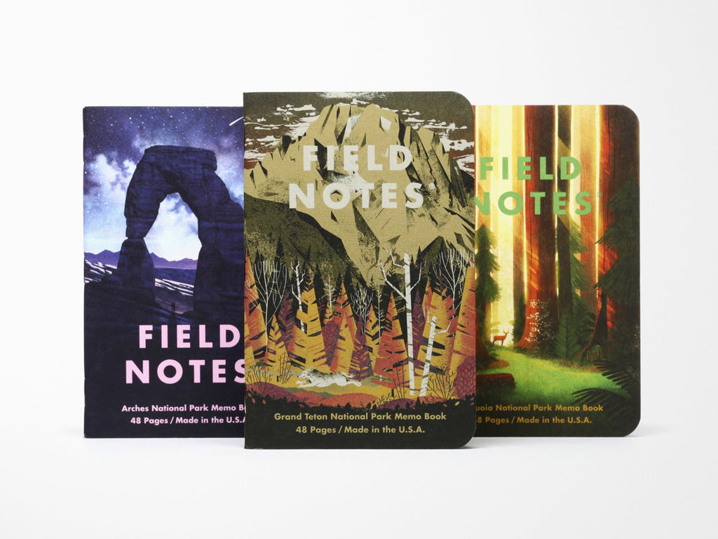 Field Notes National Parks Series D Memo Book Set of 3