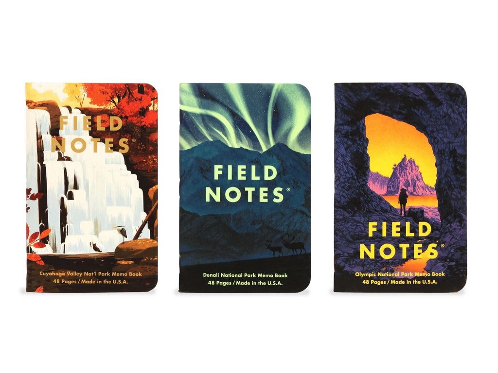 Field Notes National Parks Series E Memo Book Set of 3