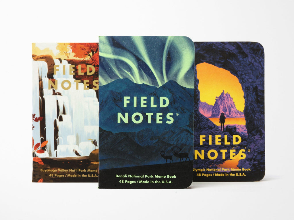 Field Notes National Parks Series E Memo Book Set of 3