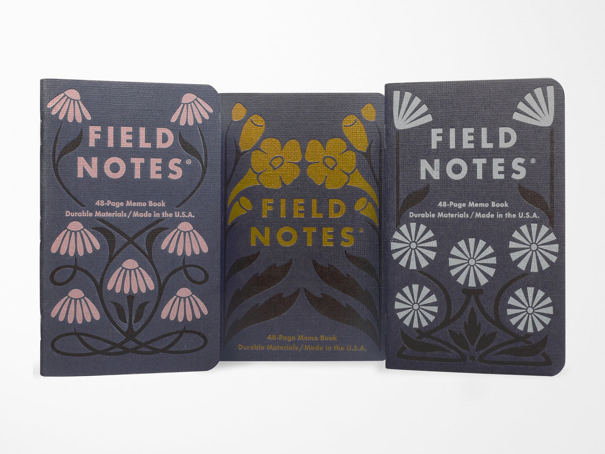 Field Notes Notebooks - Fall Flowers 3 Pack