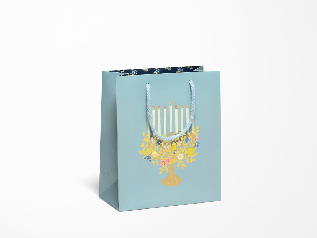 Floral Menorah Gift Bag