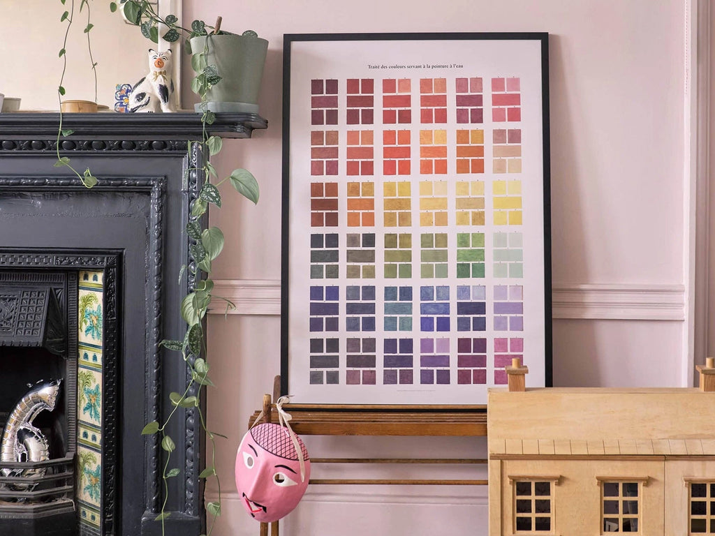 Framed Watercolour Swatches Fine Art Print