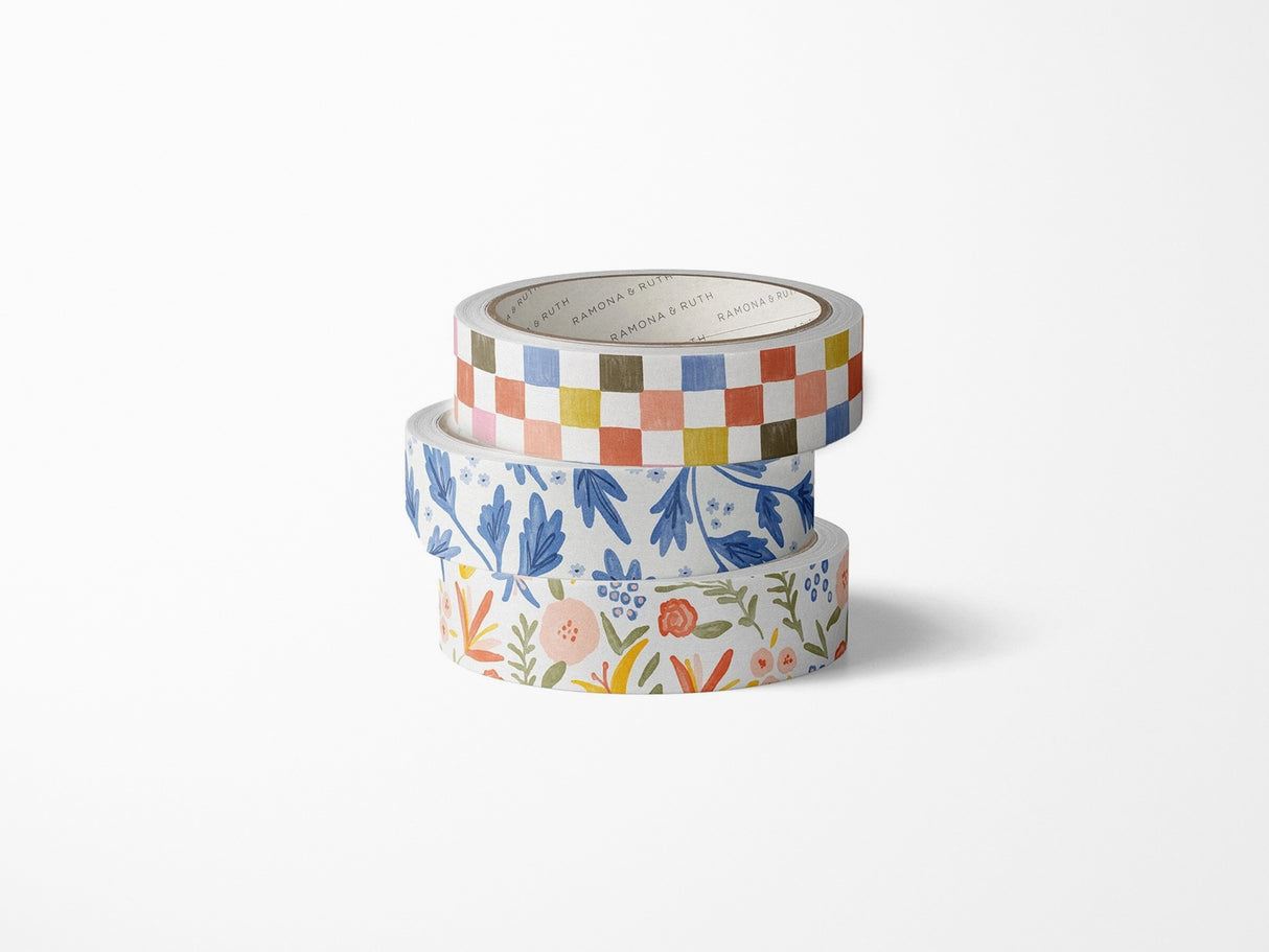 Garden Tapestry Washi Tape - Set of 3 Designs