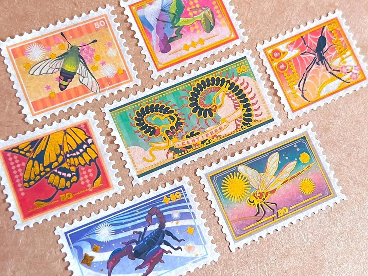 Gold Foil Bug Stamp Washi Tape