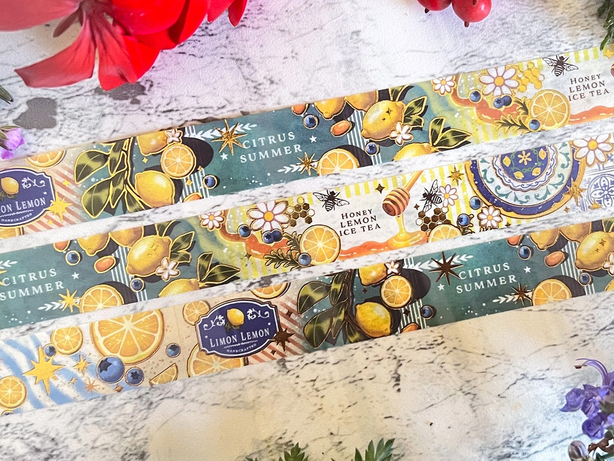 Gold Foil Lemon Washi Tape