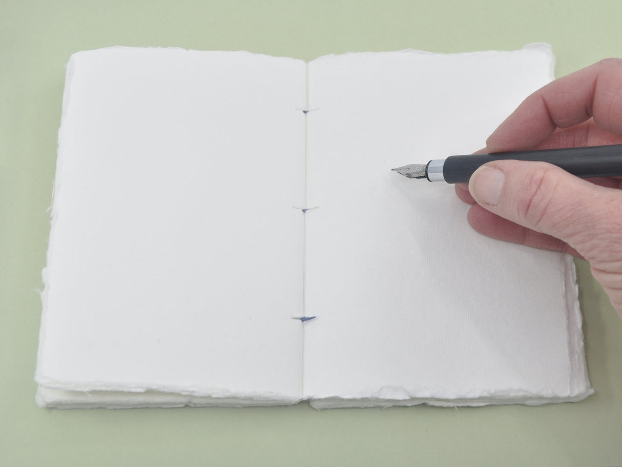Handmade Parchment Paper Notebook - Coral & Shell