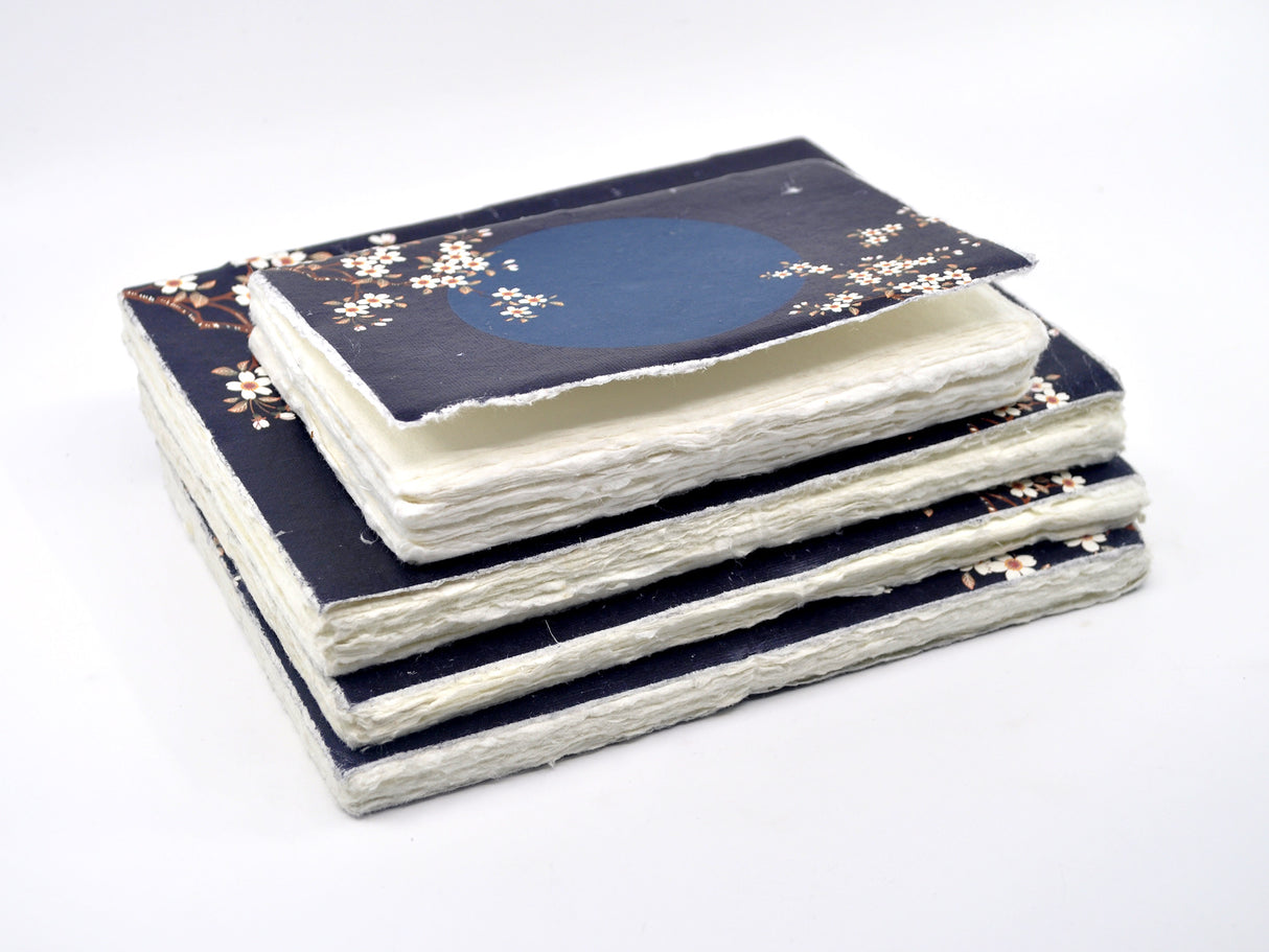 Handmade Parchment Paper Notebook - Japanese Moon