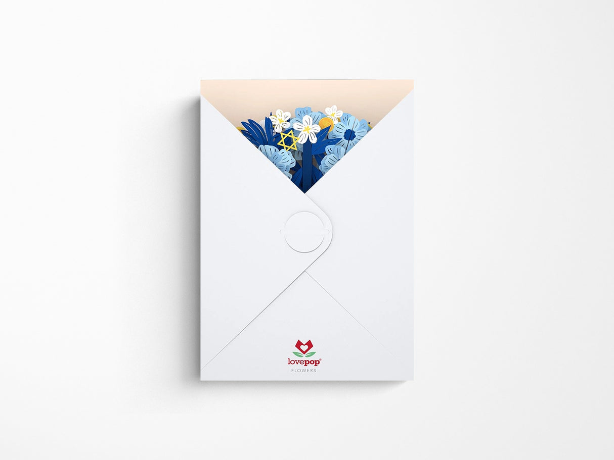 Hanukkah Flower Bouquet Giant Greeting Card