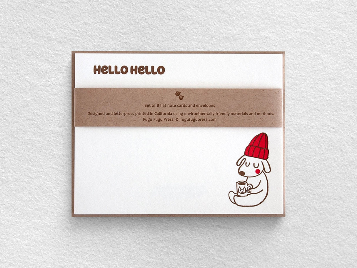 Hello Hello Dog Greeting Cards - Set of 8
