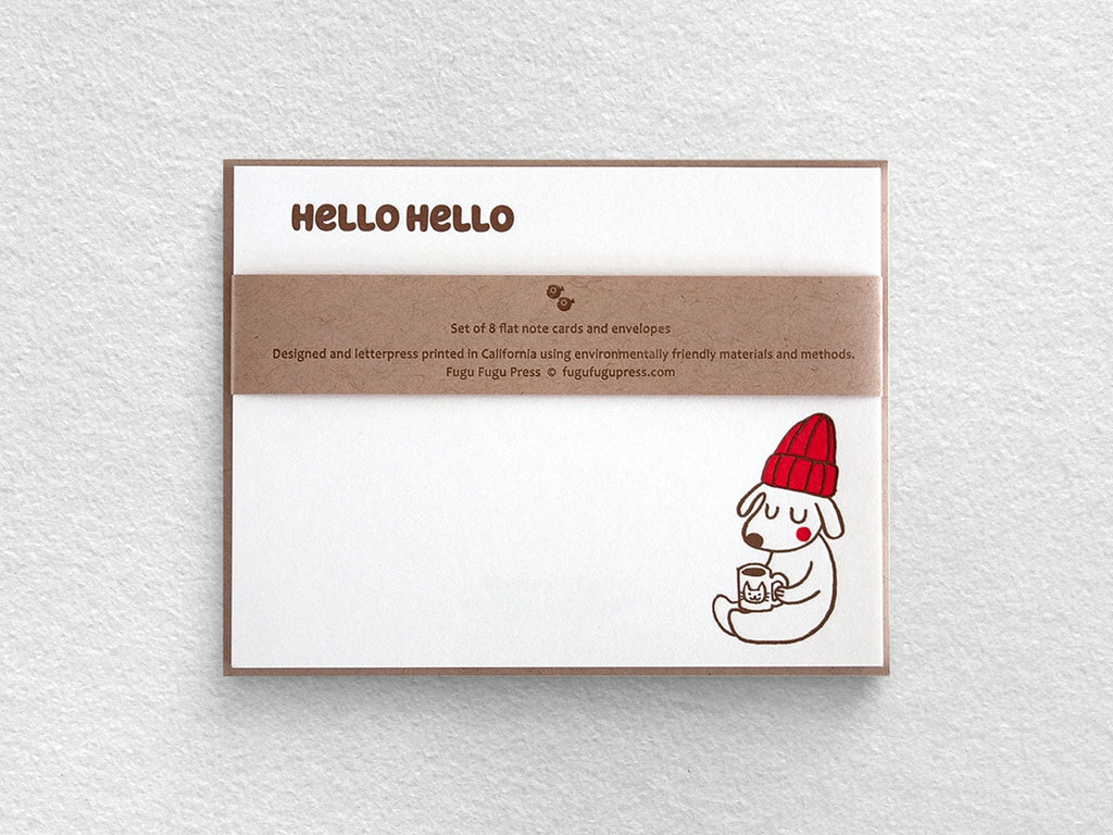 Hello Hello Dog Greeting Cards - Set of 8