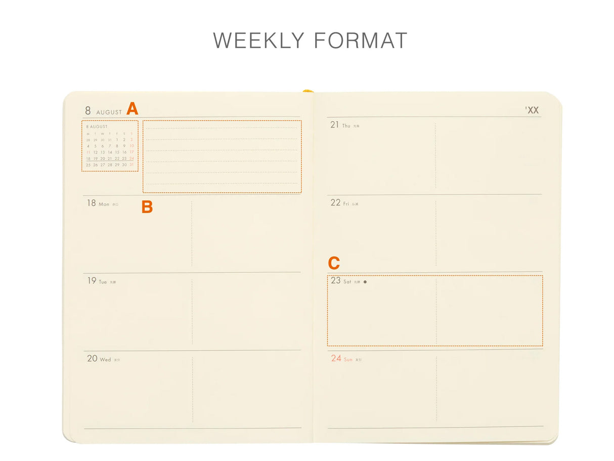 Hightide 2027 Weekly Diary Poche A6 Block