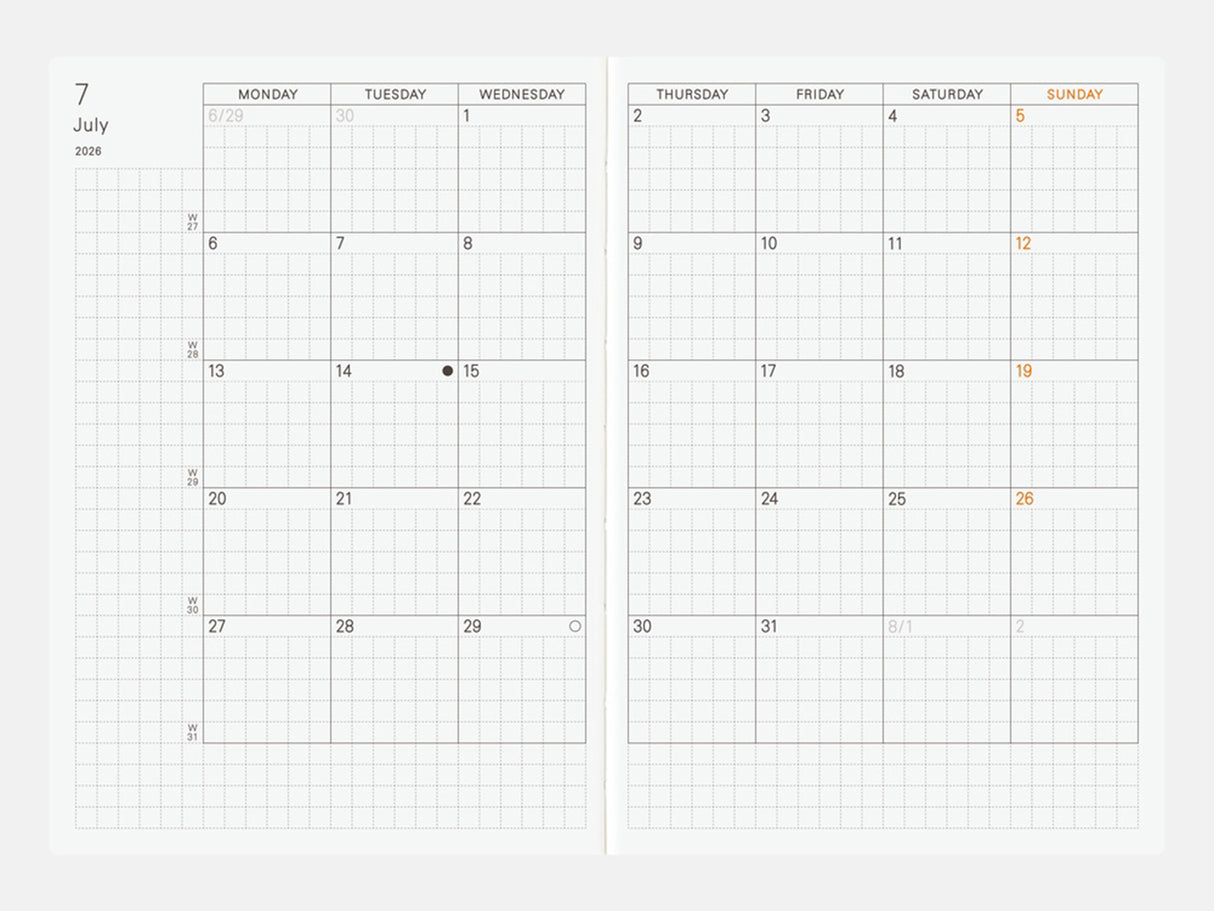 Hobonichi Techo 2026 Planner Book A6 - ENGLISH