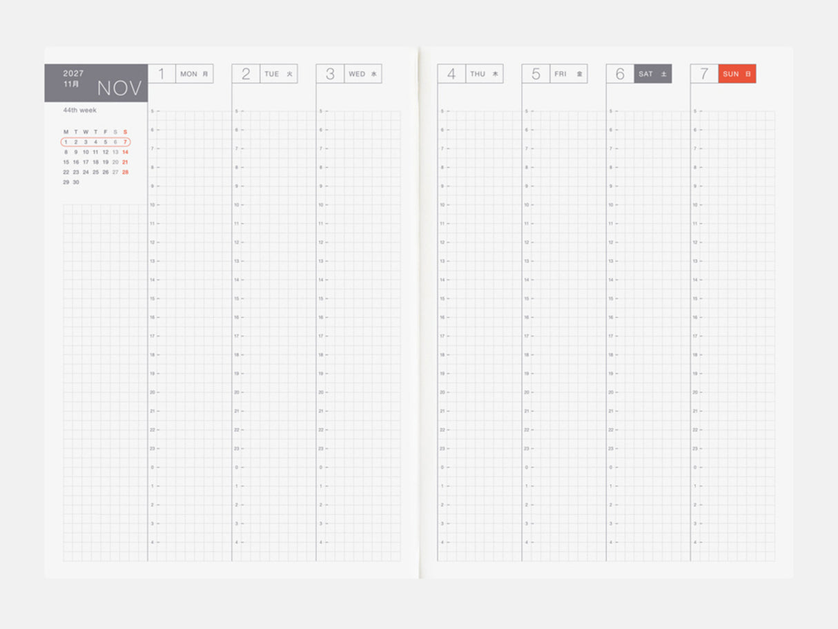 Hobonichi Techo 2027 Cousin Book A5 - ENGLISH