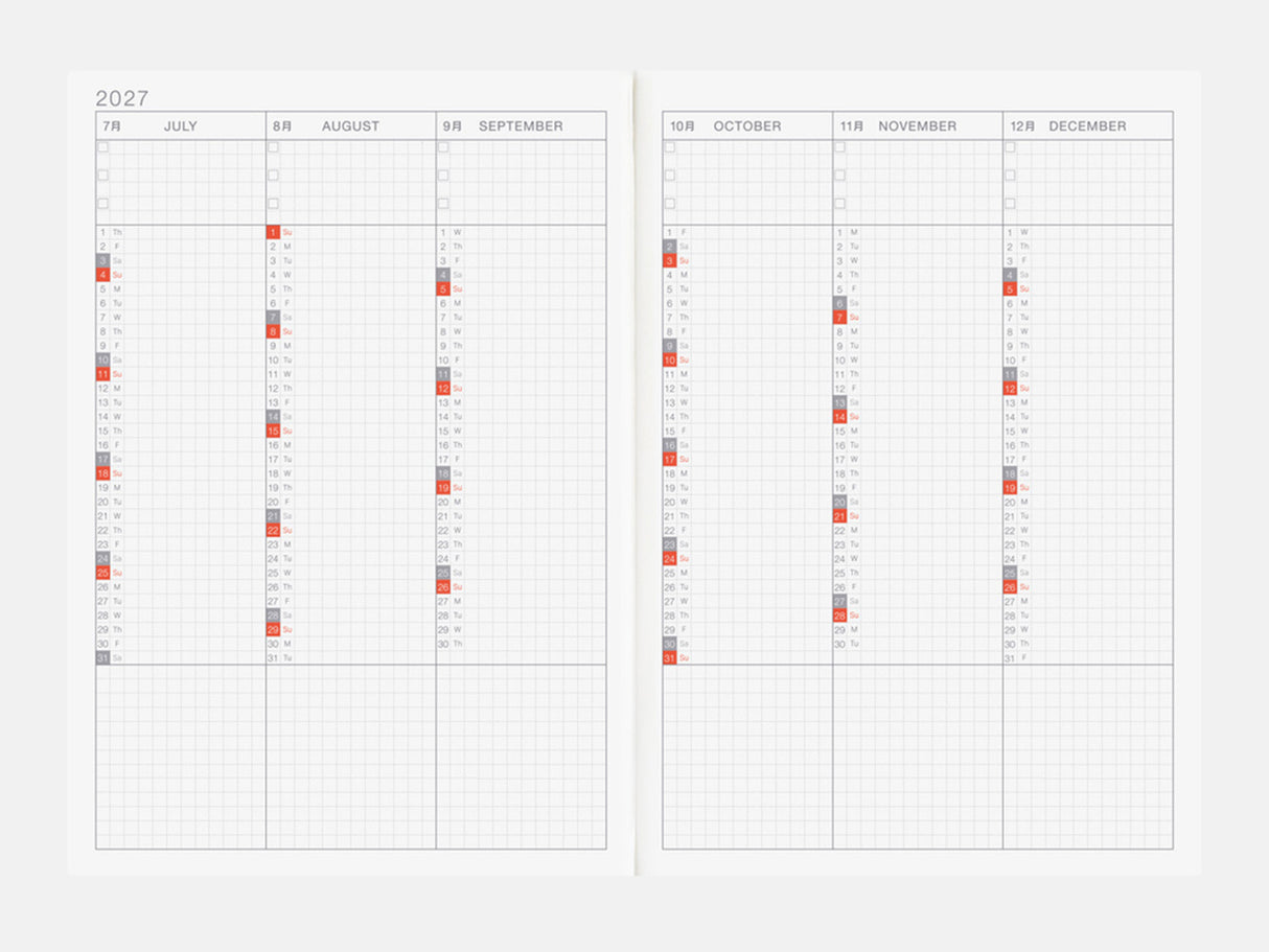 Hobonichi Techo 2027 Cousin Book A5 - ENGLISH
