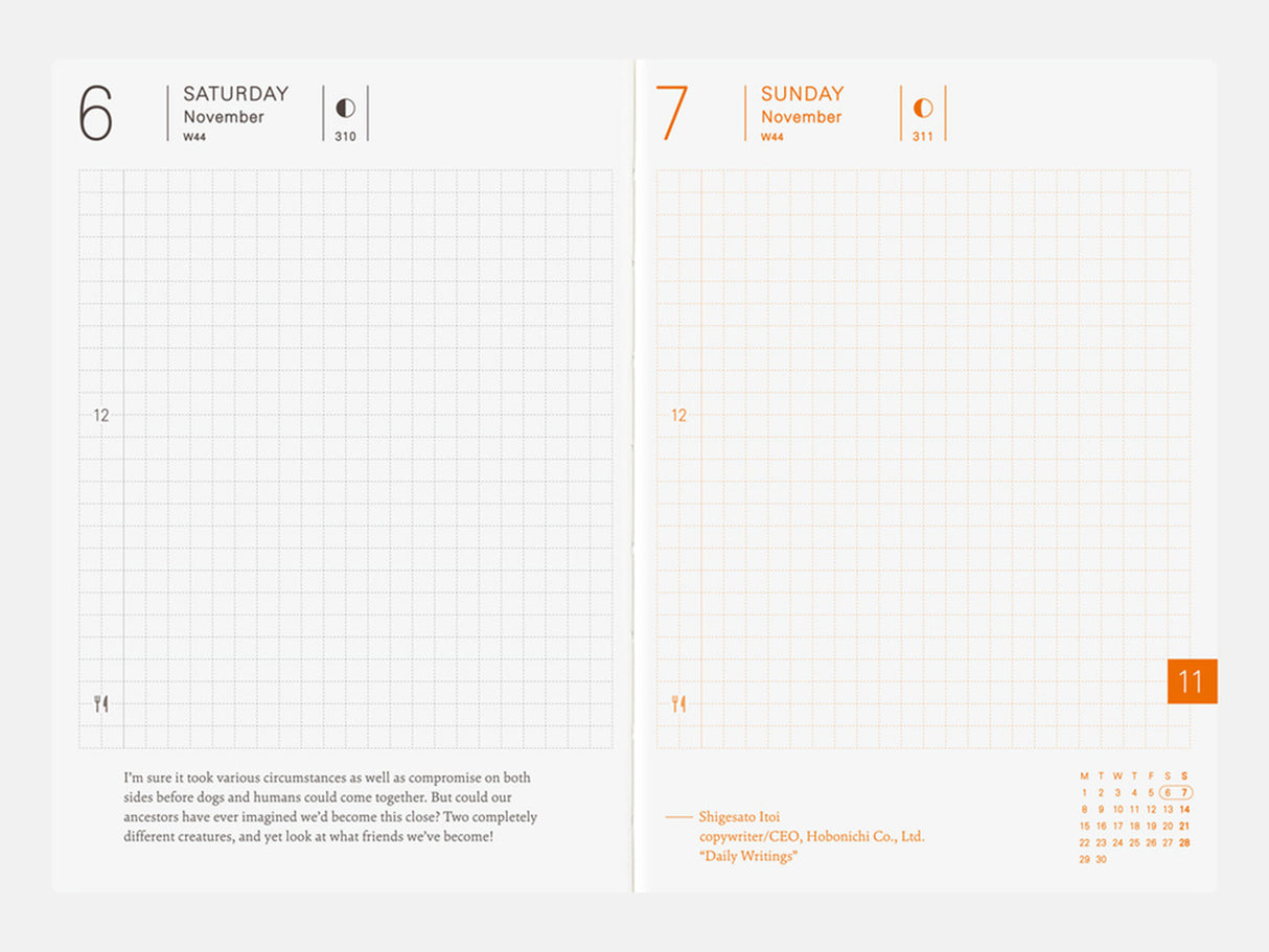 Hobonichi Techo 2027 Planner Book A6 - ENGLISH