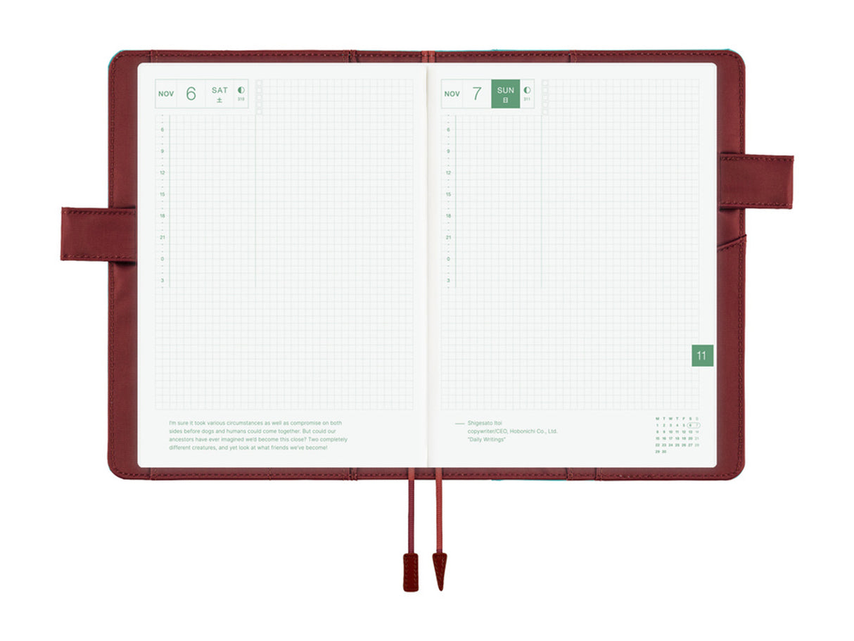 Hobonichi Techo A5 Cousin Cover - Colors: Misty Cedar