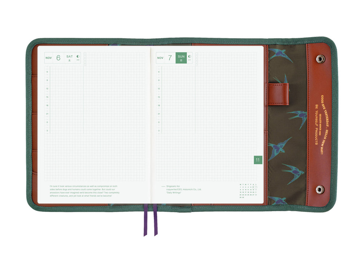 Hobonichi Techo A5 Cousin Cover - Natal Design: Hello New Day!