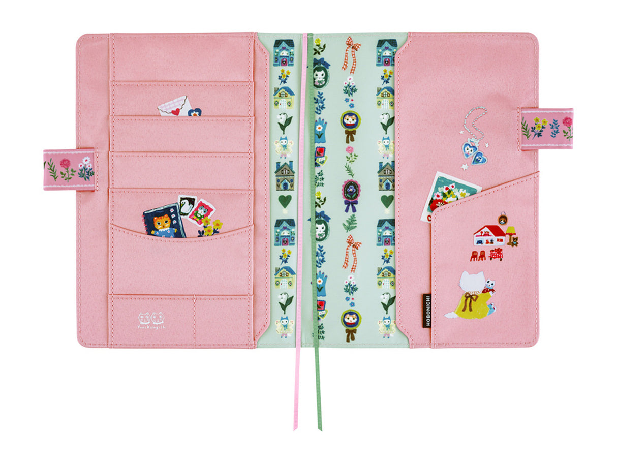Hobonichi Techo A5 Cousin Cover - Yumi Kitagishi: White Cat Village