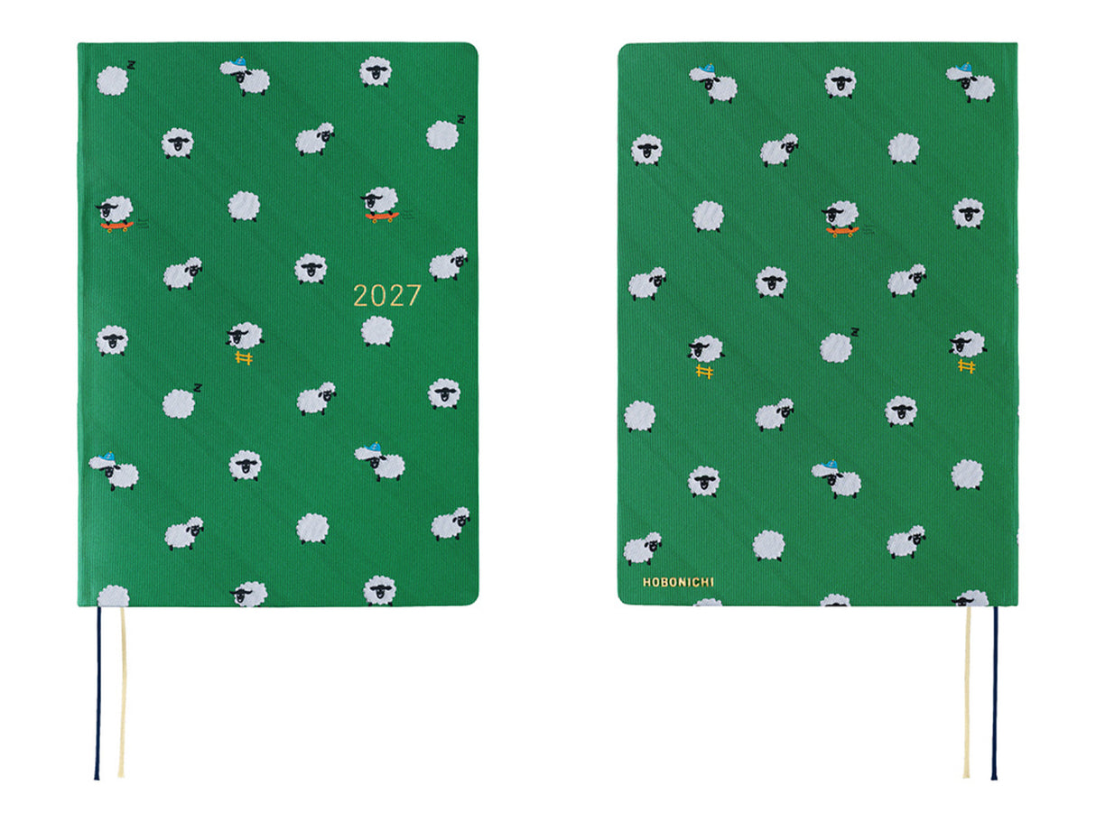 Hobonichi Techo A5 Hon 2027 - Bow & Tie: Sheep Sheep Sheep