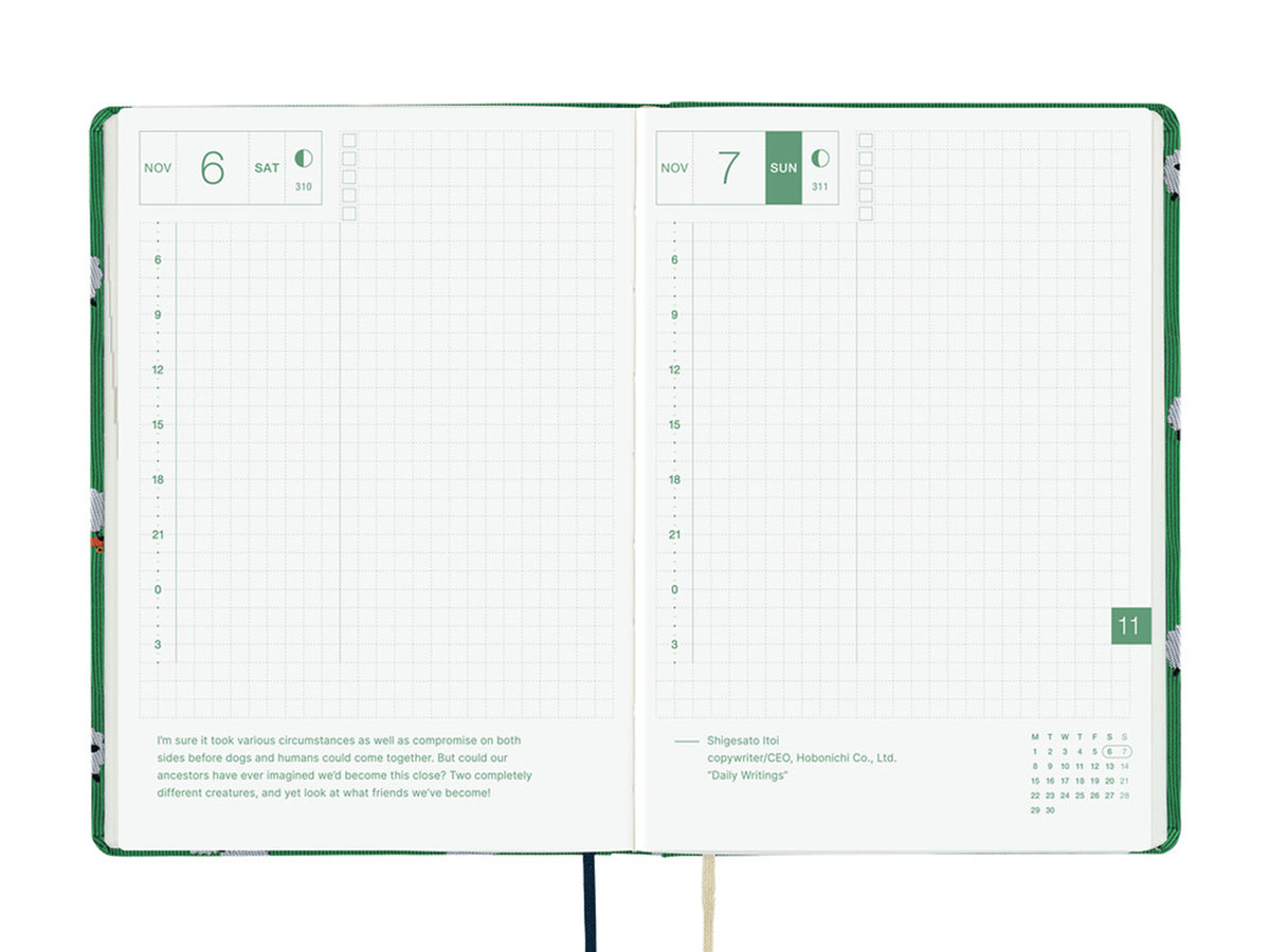 Hobonichi Techo A6 Hon 2027 - Bow & Tie: Sheep Sheep Sheep (JAPANESE)