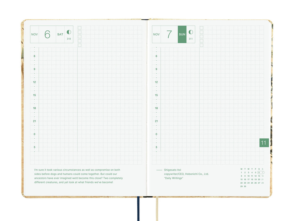 Hobonichi Techo A6 Hon 2027 - V&A Series: Vine