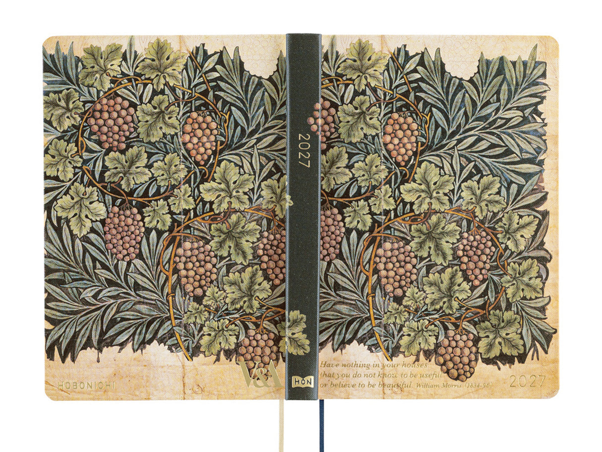 Hobonichi Techo A6 Hon 2027 - V&A Series: Vine
