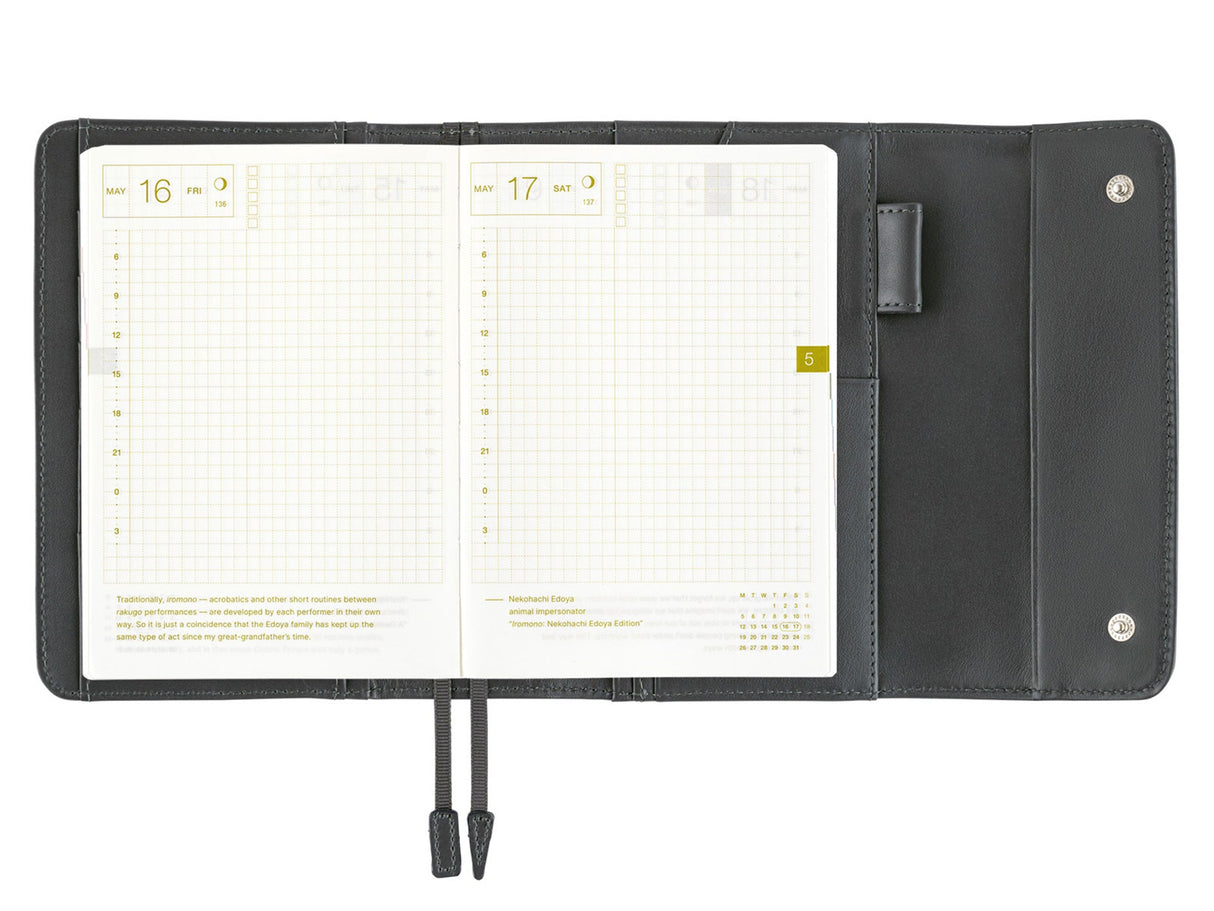Hobonichi Techo A6 Original COVER ONLY - Leather Charcoal Grey*