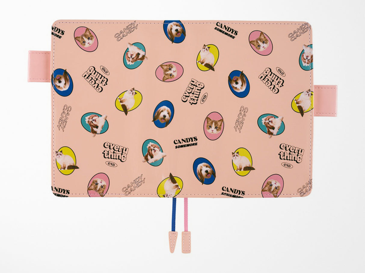 Hobonichi Techo A6 COVER ONLY - Candy Stripper Random Dog & Cat