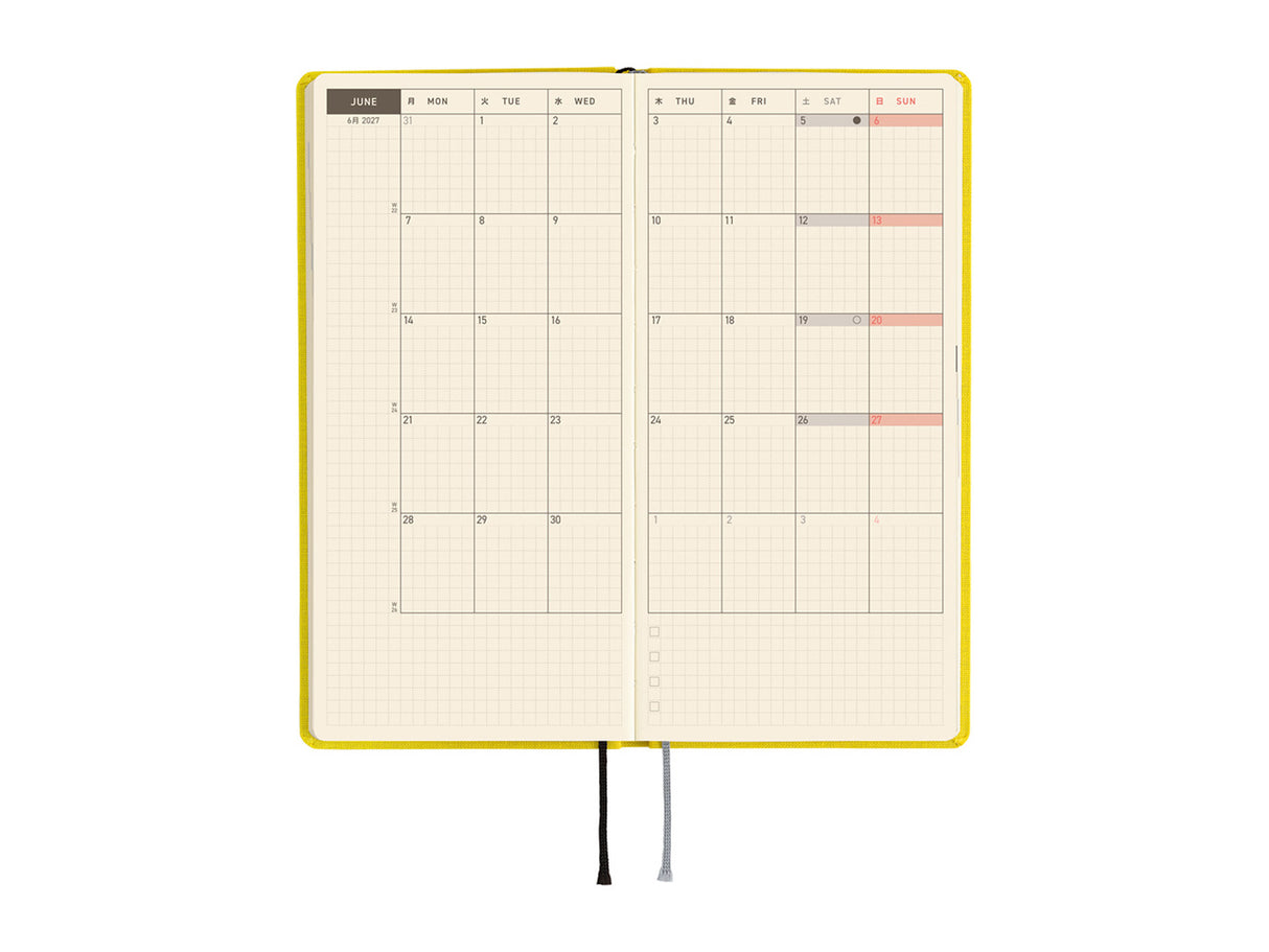 Hobonichi Techo Weeks 2027 - Colors: Canaria Yellow