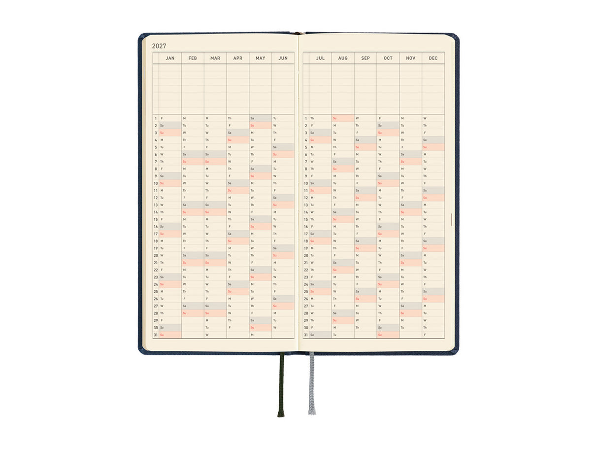 Hobonichi Techo Weeks 2027 - Colors: Midnight Blue