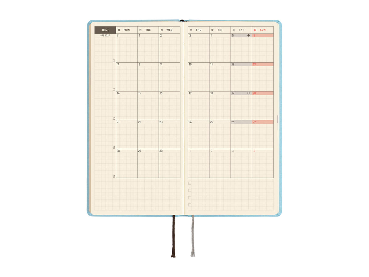 Hobonichi Techo Weeks 2027 - Colors: Sea Glass