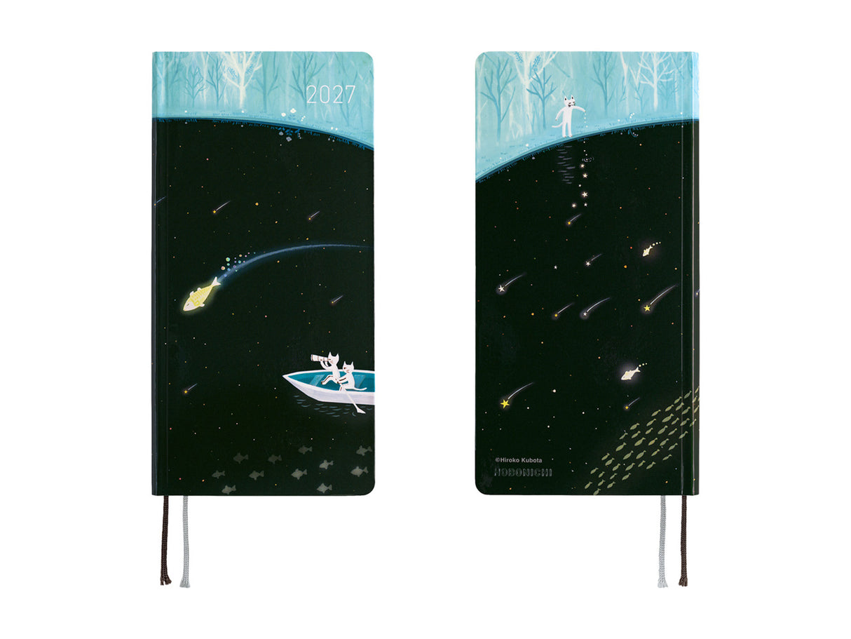 Hobonichi Techo Weeks 2027 - Hiroko Kubota: Meteor Shower in the Light Blue Forest