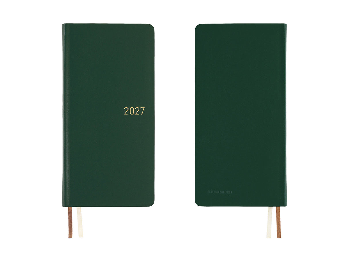 Hobonichi Techo Weeks 2027 - Leather: Forest Green