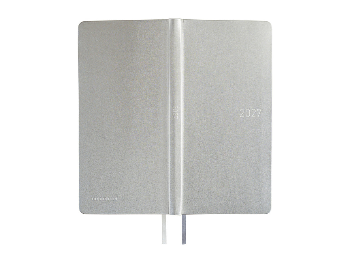Hobonichi Techo Weeks 2027 - Leather: Noble Silver