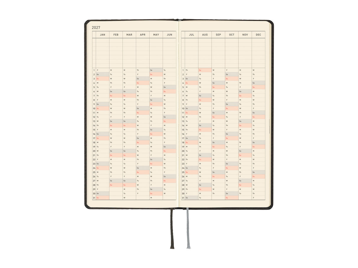 Hobonichi Techo Weeks 2027 - Paper Series: Black Argyle