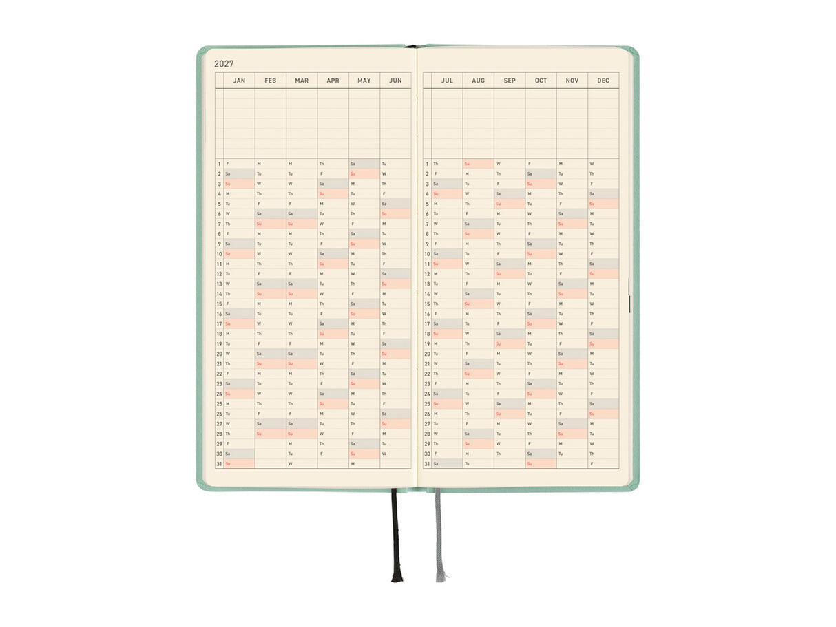 Hobonichi Techo Weeks 2027 - Paper Series: Frosty Jade