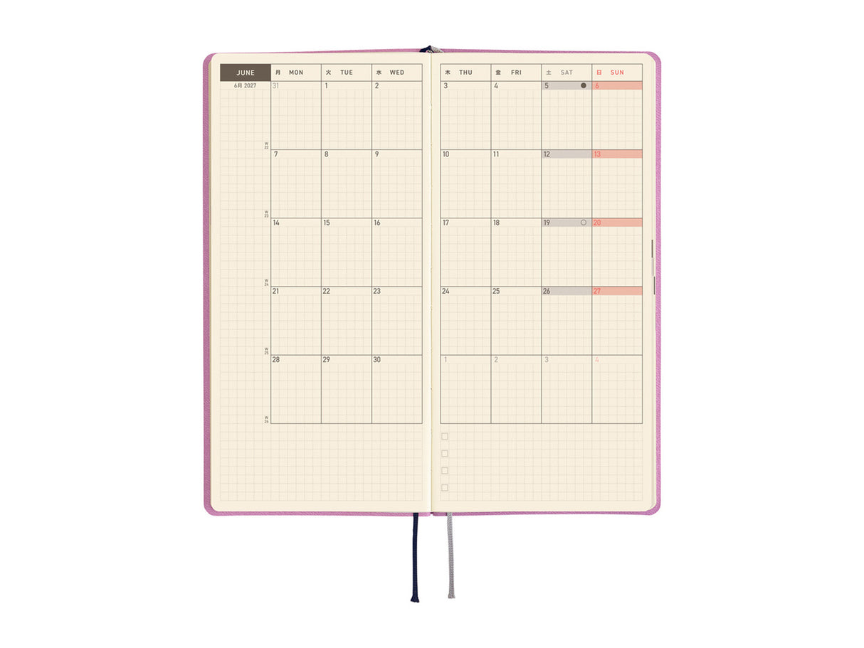 Hobonichi Techo Weeks 2027 - Smooth: Lavender Milk