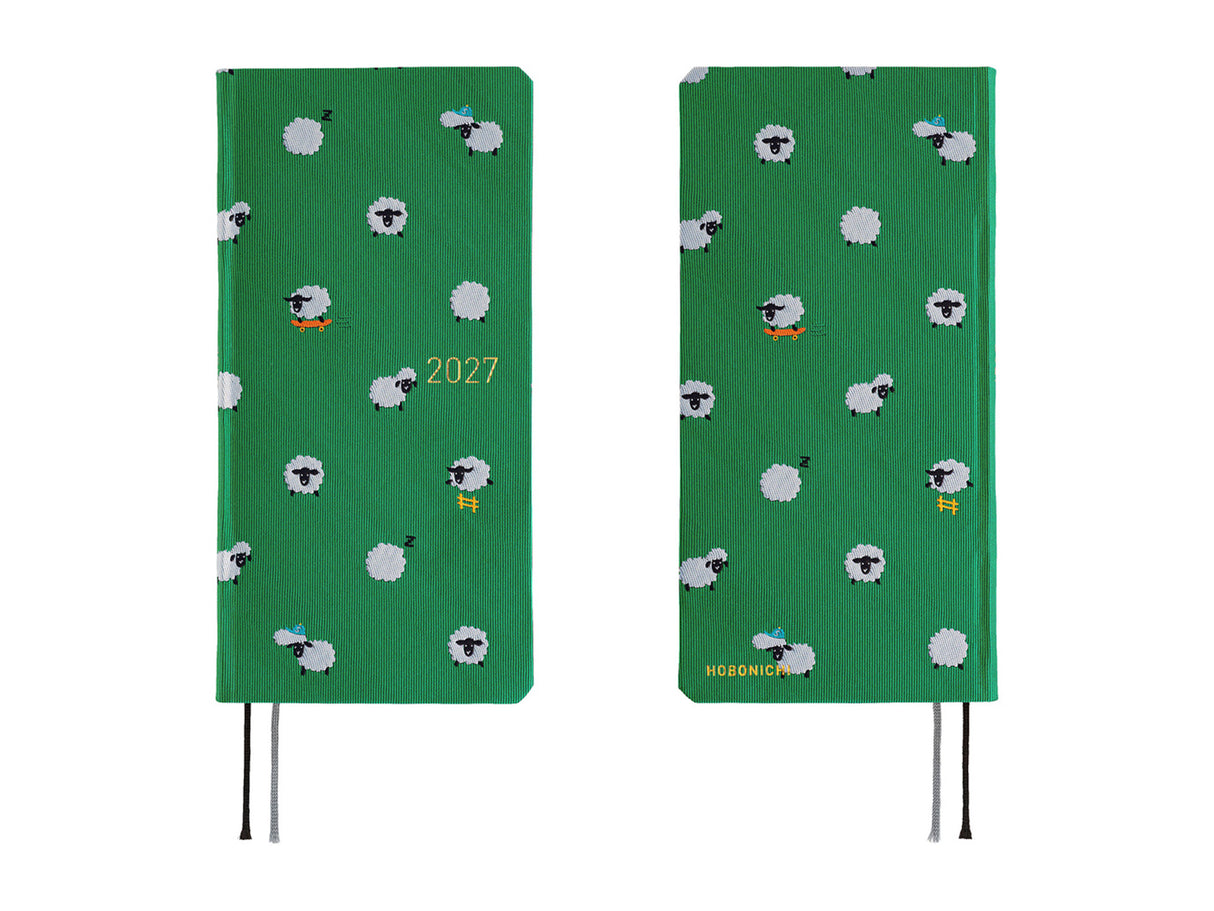 Hobonichi Techo Weeks Mega 2027 - Bow & Tie: Sheep Sheep Sheep