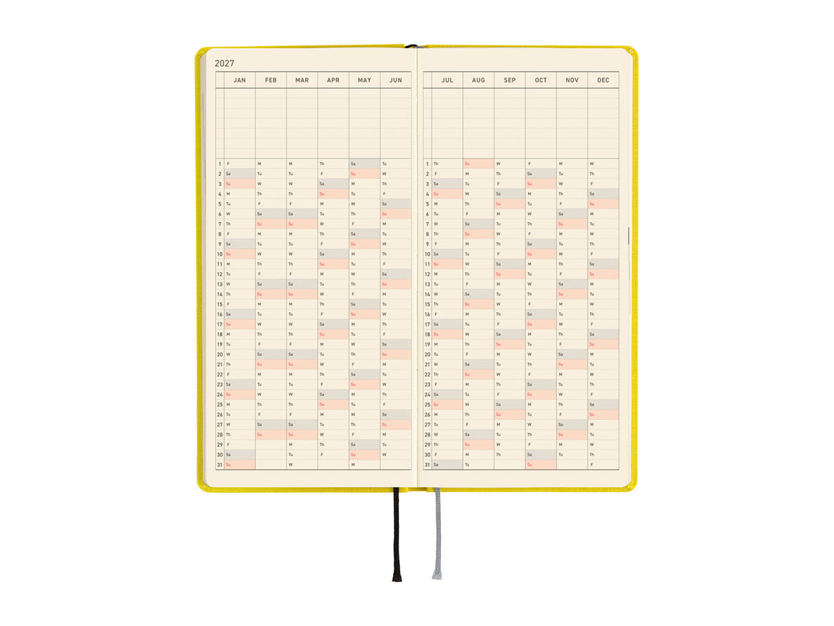 Hobonichi Techo Weeks Mega 2027 - Colors: Canaria Yellow