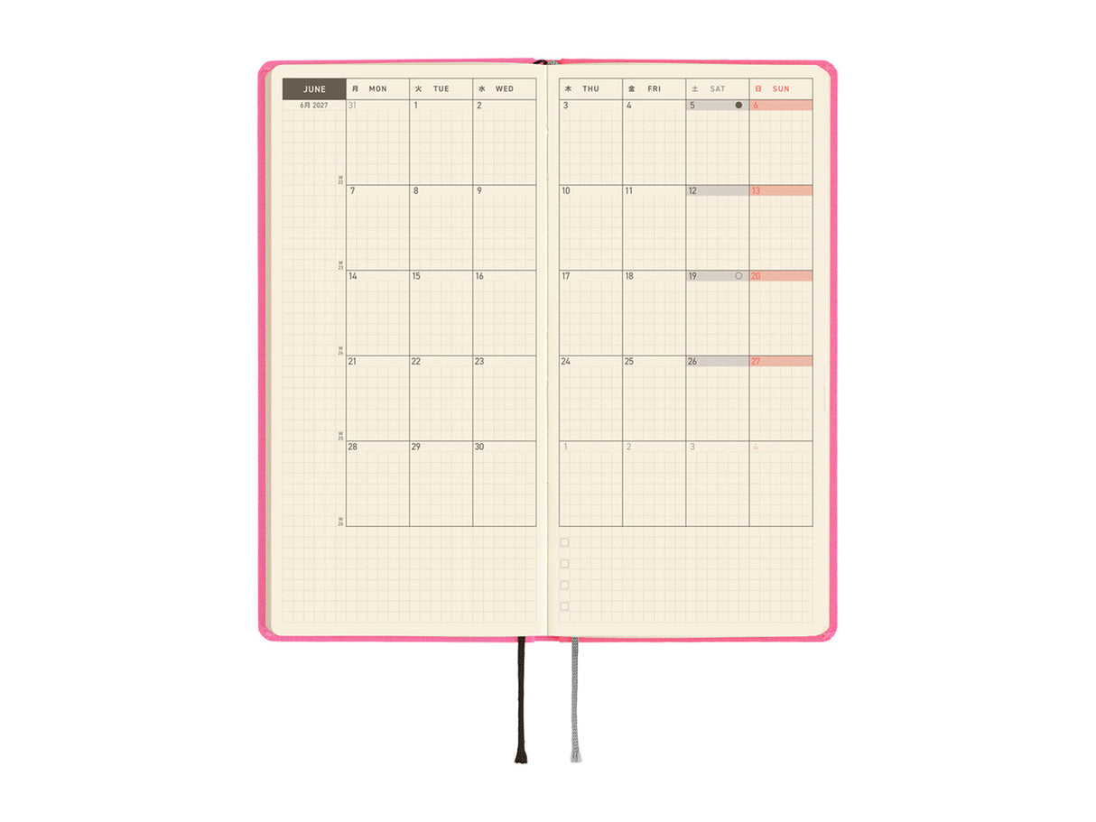 Hobonichi Techo Weeks Mega 2027 - Colors: Pink Sapphire