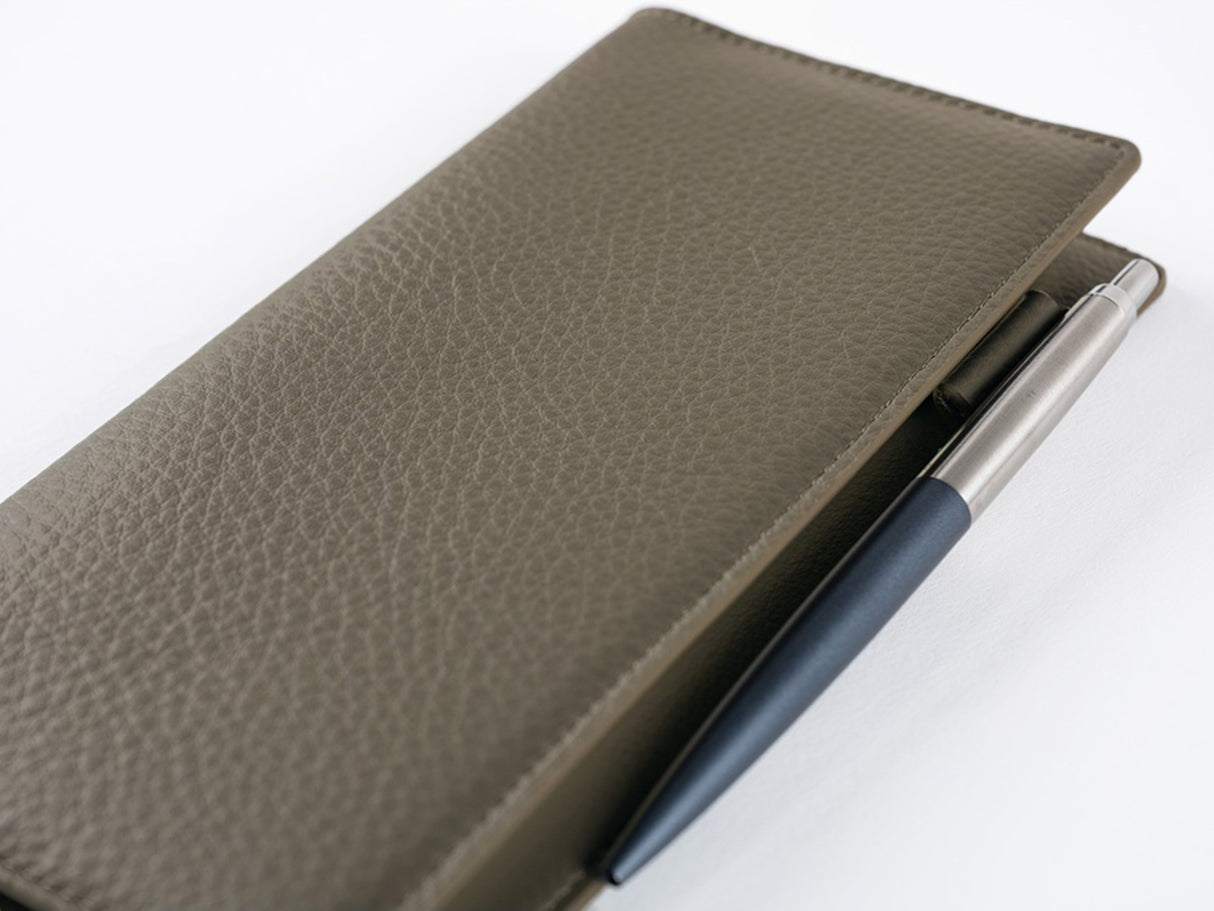 Hobonichi Weeks Cover - Taut Leather Gray & Light Blue