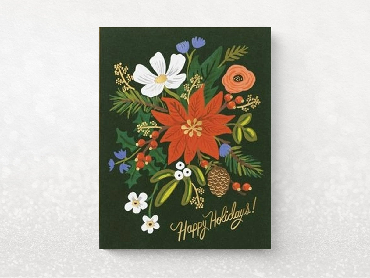 Holiday Bouquet Greeting Cards - Set of 8
