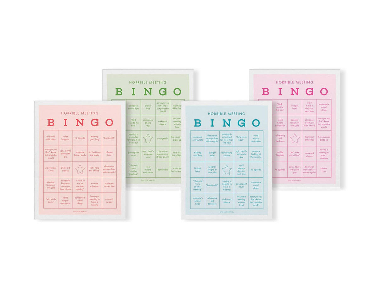 Horrible Meeting Bingo Game
