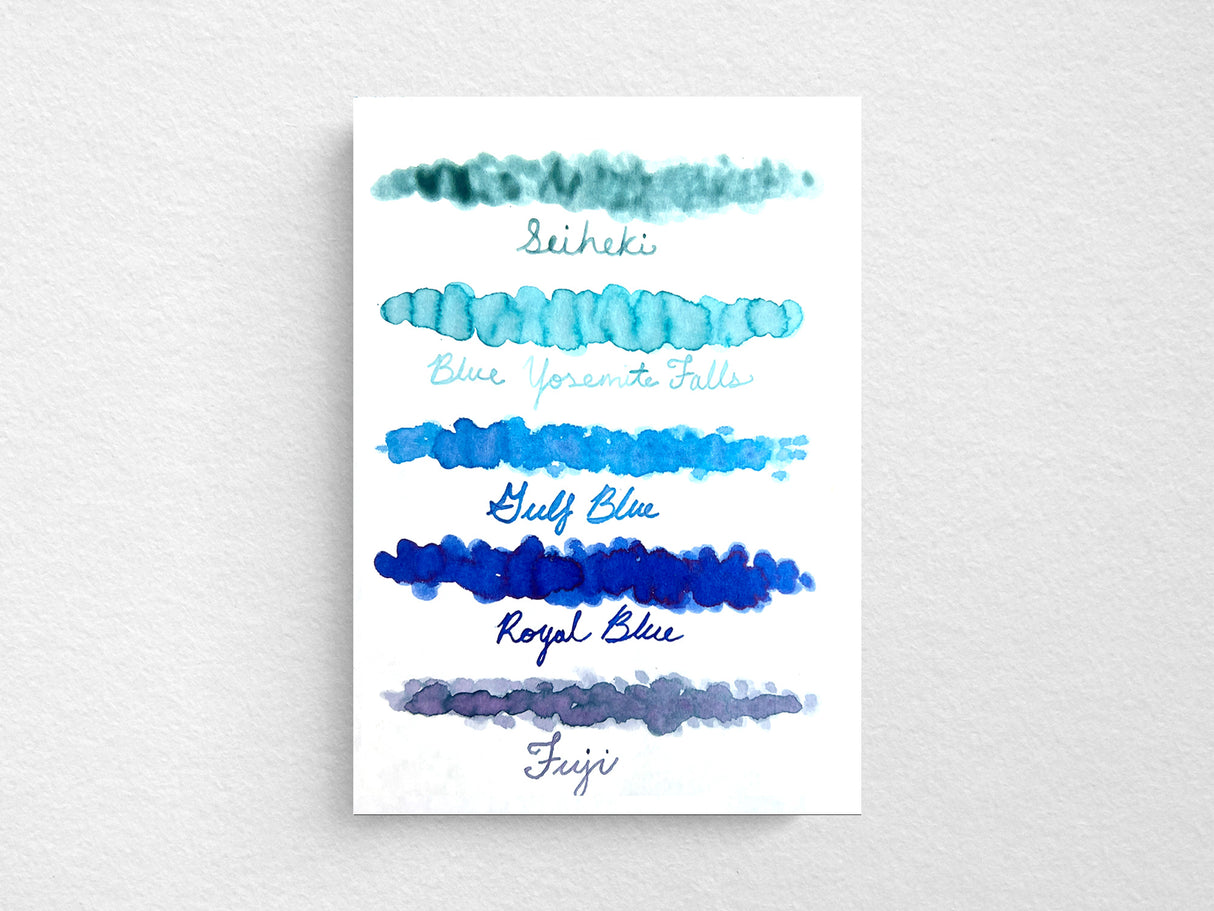 Ink Sampler Set of 5 Blues