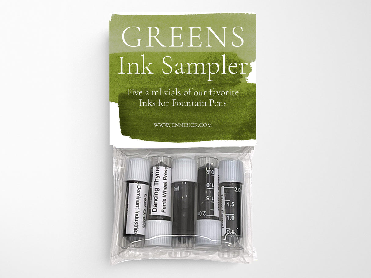 Ink Sampler Set of 5 Greens